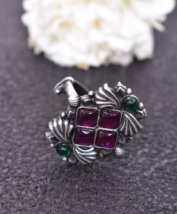 Roohani Pink Blossom Ring