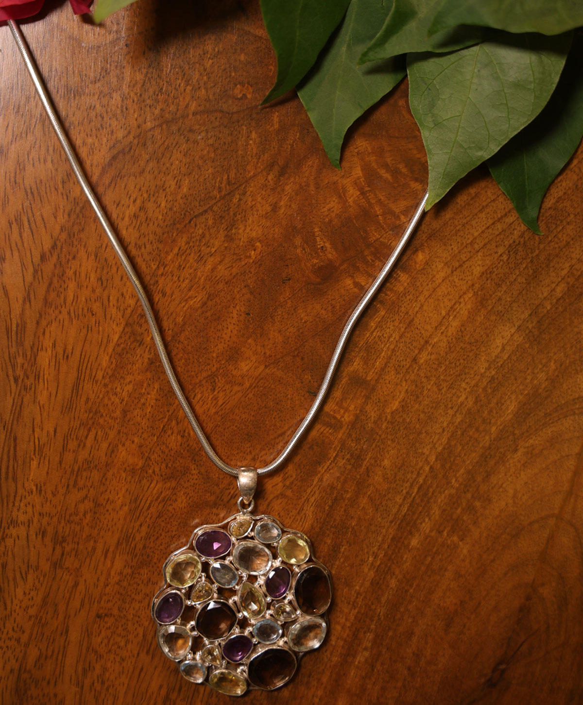 Aurora Bloom Pendant with Chain