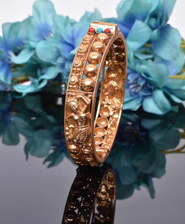 Turquoise Gold Kada Set