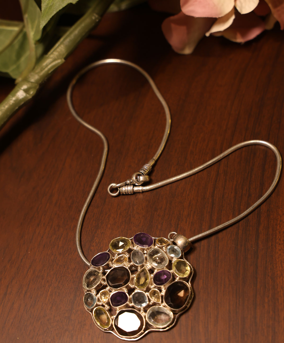 Aurora Bloom Pendant with Chain
