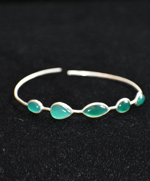 Green Onyx Sleek Bangle