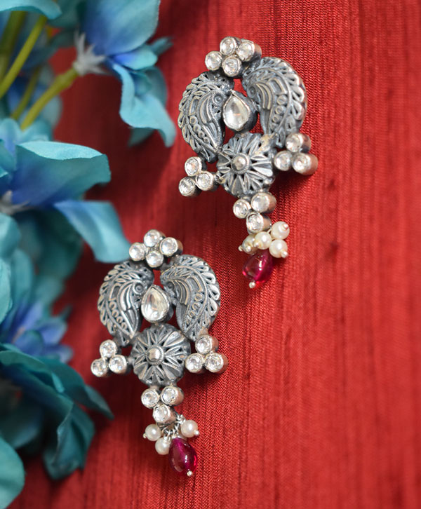 Flower Design Traditional Earrings