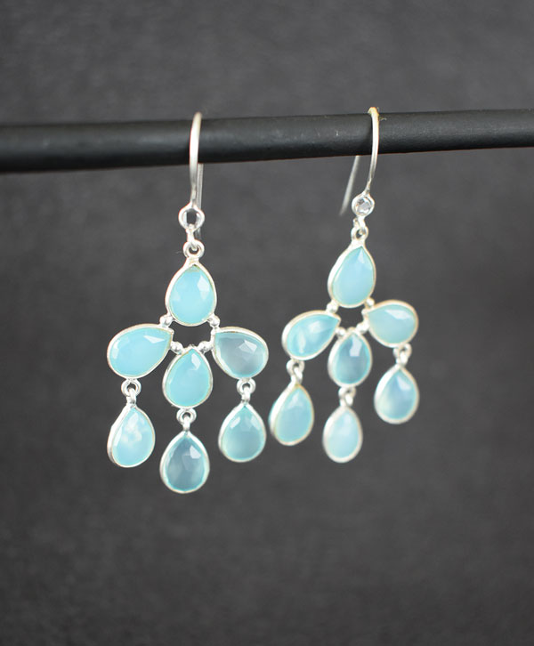 Aqua Chalcy Wired Earrings