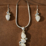 Blue Topaz & Rainbow Moonstone Set