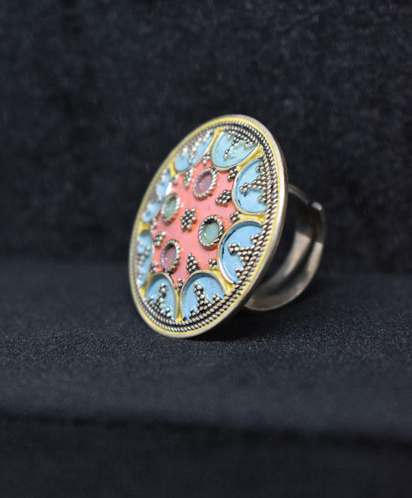 Rangmahal Meenakari Ring
