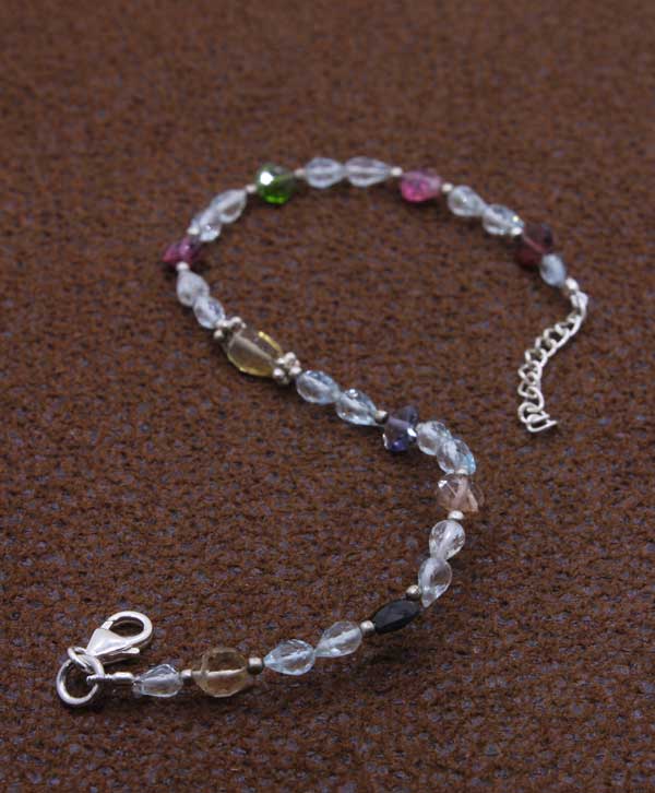Multistone Thread Bracelet
