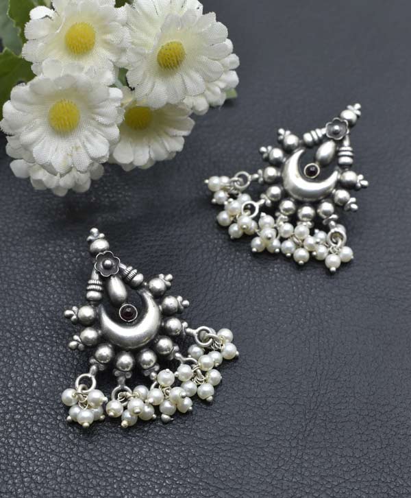 Silver Dewfall Danglers