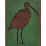 Green Long Beak Bird Art