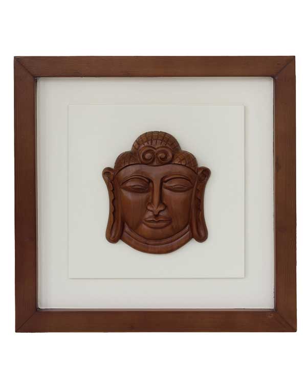 Hand Carved Buddha Face Art