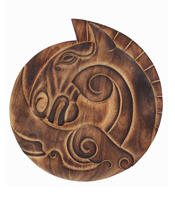 Hand Carved Horse Face Art