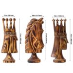 Hand Carved King, Queen & Horse Art