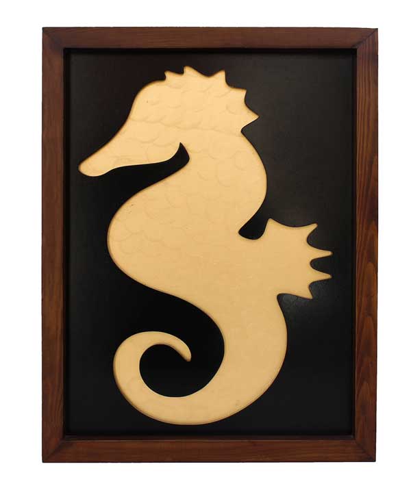 Textured Sea Horse Wall Art
