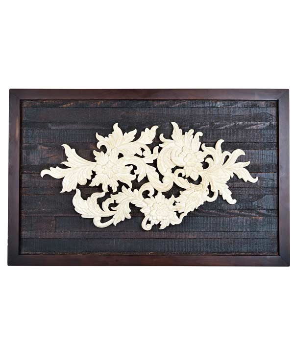 Intricately Carved Flowers & Leaves Art