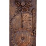 Hand Carved Lotus & Leaves Art