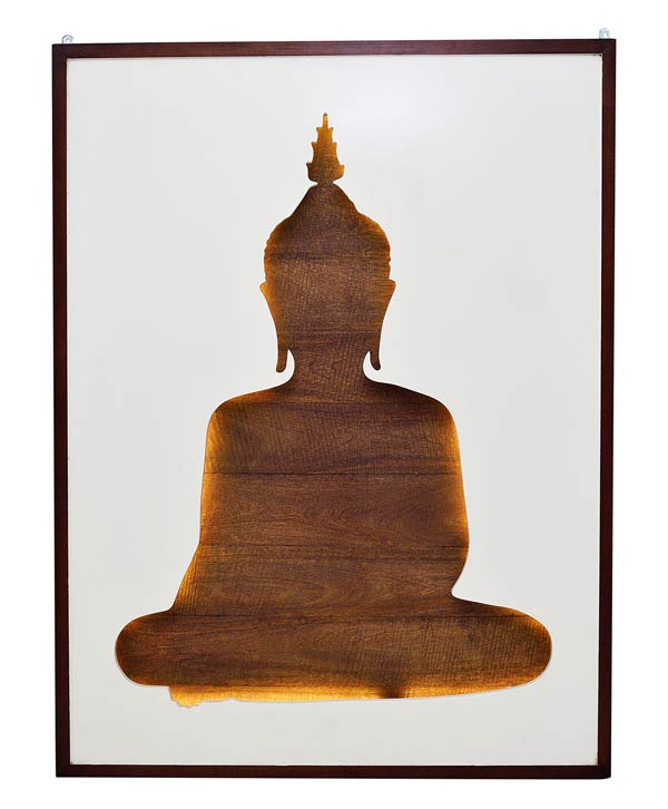 Hand Cut Budha With Lighting Art