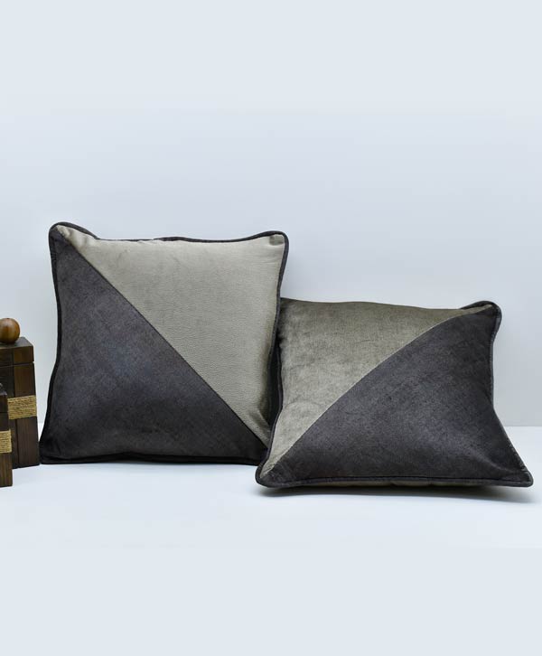 2 Tone Velvet Cushion Cover For Living Room