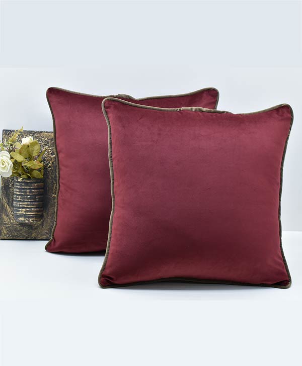 Cherry Velvet Cushion Cover For Living Room