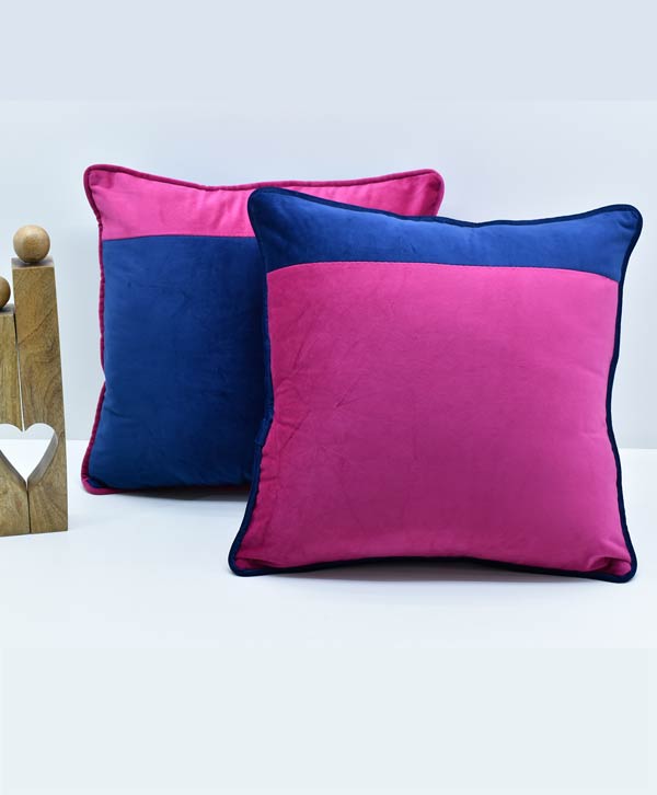 Fuchsia Pink And Royale Blue Cushion Covers
