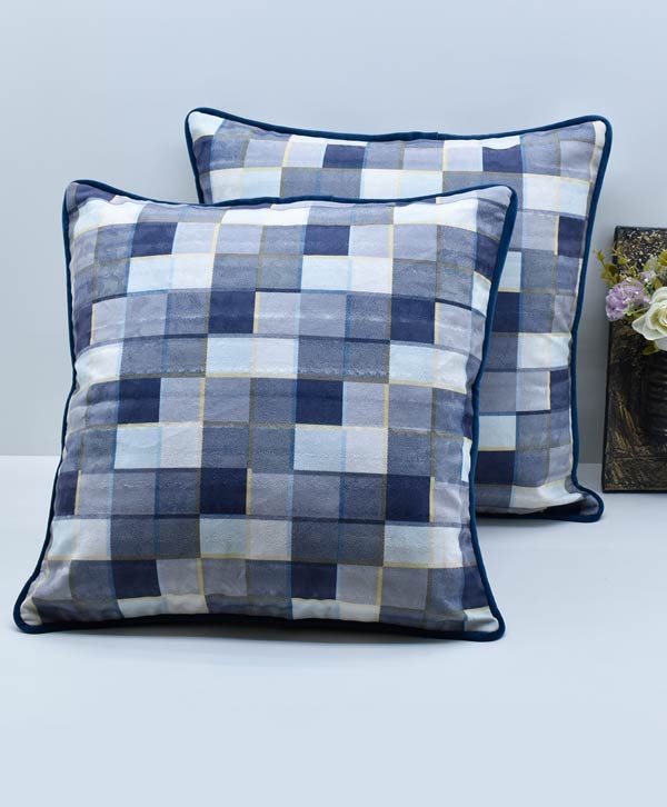 Checkered Print Cushion Covers
