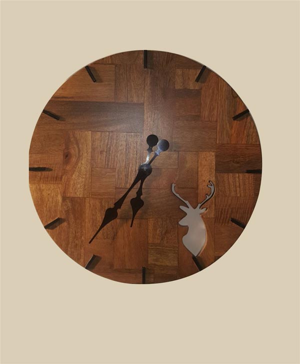 Deer Cut Round Wall Clock