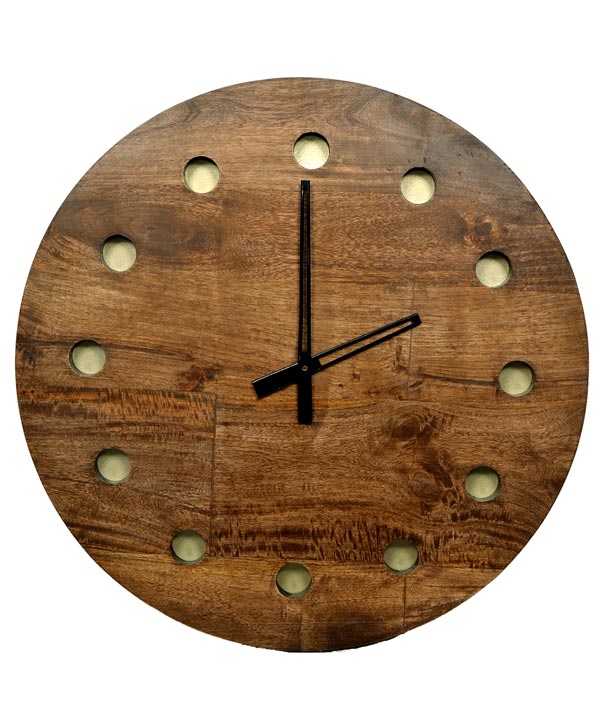 Round Shape Wooden Wall Clock