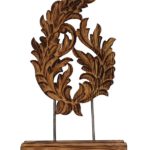 Burnt Effect Carved Art Piece
