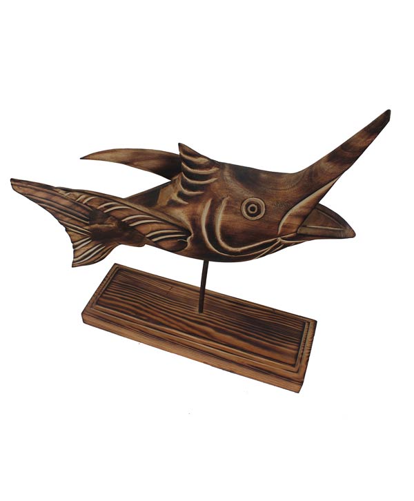 Burnt Effect Fish Art Piece
