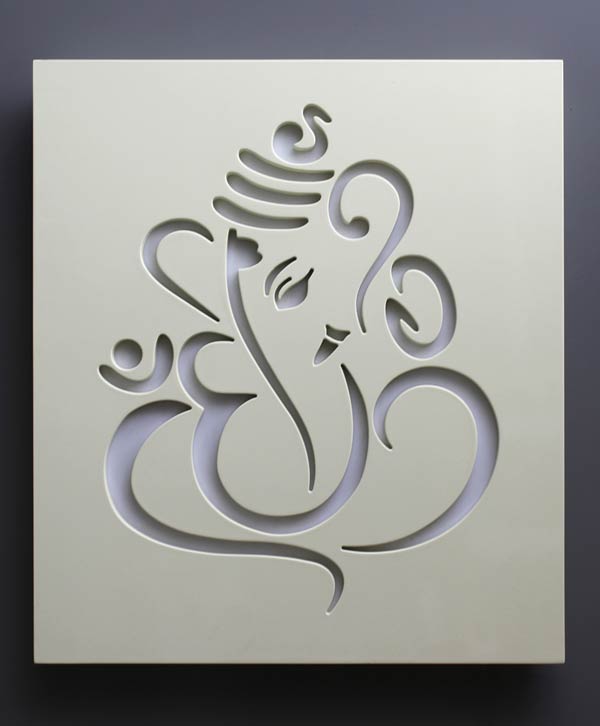 Divine Lit Ganpati Art