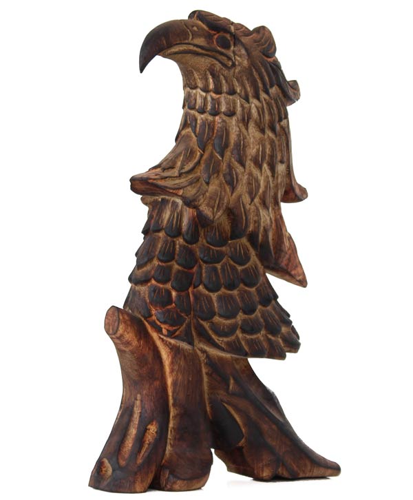 Hand Carved Tilted Eagle Art