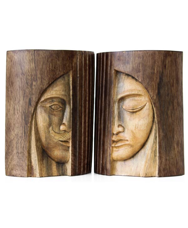 Hand Carved Faces Art