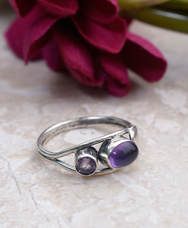 Dual Amethyst Ring