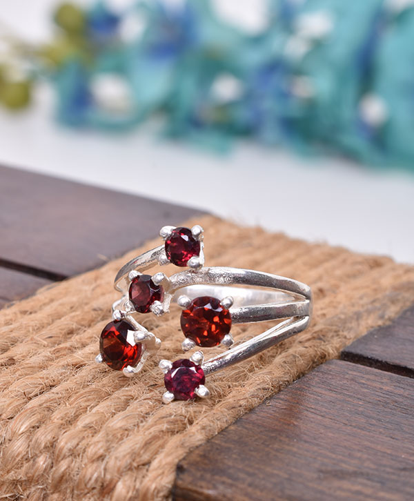 Crimson Orbit Ring