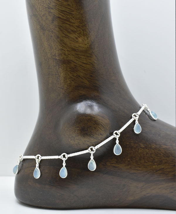 Aqua Charm Anklets