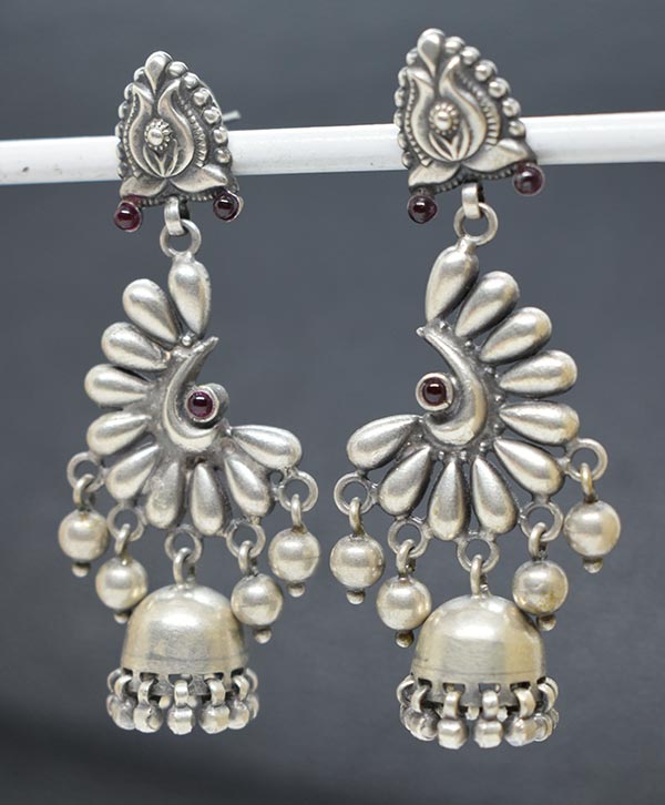 Peacock Glint Jhumkas