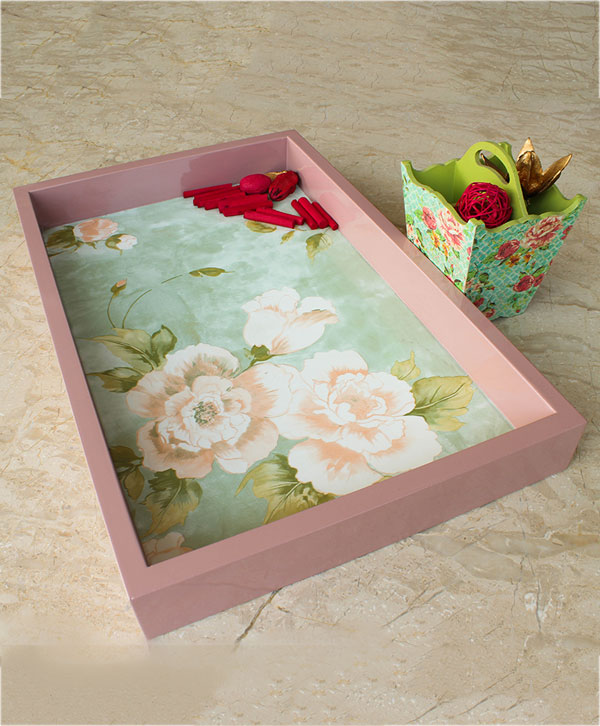 Printed Base Wooden Tray