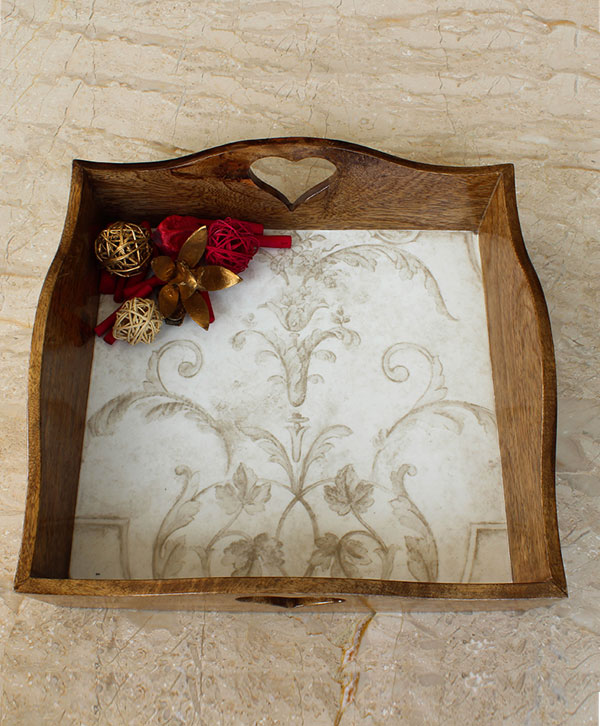 Printed Base Wooden Tray
