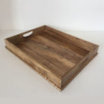 Wooden Tray With Beading Design