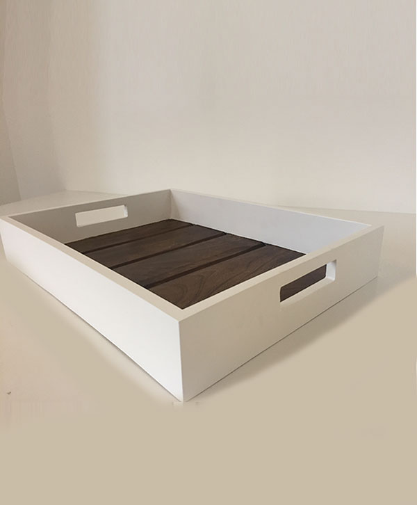 Wooden Tray In PU Border