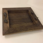 Wooden Tray With Antique Handles