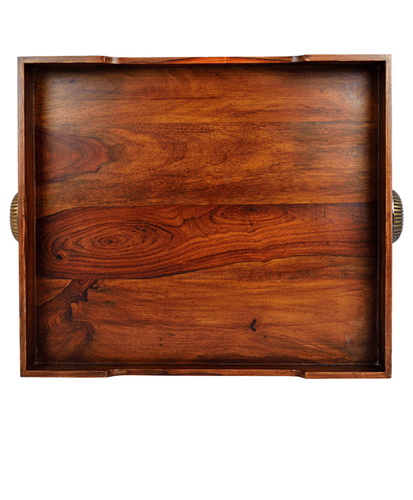 Wooden Tray With Antique Handles (Big)