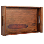 Natural Wood Tray With Solid Handles (Medium)