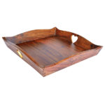 Wooden Tray With Heart Shape Handles (Medium)