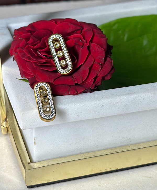 Three Crystal Earrings