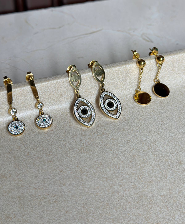 Set Of 3 Hanging Earrings