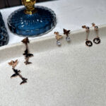 Set Of Three Butterfly Earrings