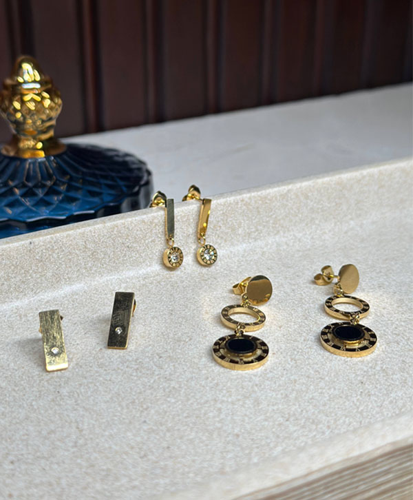 Set Of Three Different Earrings